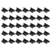 35pcs Phone Micro USB Port Plugs Covers Dust Protector for Micro USB End, Black