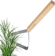 Lawn Scraping Tool,Manual Metal Triangle Grass Weeder | Weeding Hand Tools, Gardening Supplies with Wooden Handle for Garden Yard Lawn Cleaning