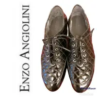 在飛比找Yahoo!奇摩拍賣優惠-全新 美國品牌 ENZO ANGIOLINI 漆皮 真皮 黑