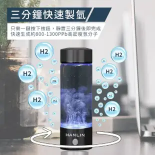 HANLIN-CUPH2 健康電解水隨身氫水瓶氫水機 水素水 電解水機 抗氧化水水素水生成器 富氫水杯 微電解 負氫水