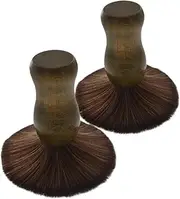 TEHAUX 2pcs Turntable Needle Cleaner Vinyl Record Cleaning Brush Wooden Handle Anti-Static Player Stylus Brush for Vinyl Records