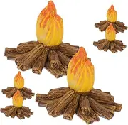 HOODANCOS 6Pcs Miniature Campfire Model Fire Ornament for Micro Landscape Garden Decoration Handmade DIY Props for Parties Birthdays Special Occasions Realistic Design
