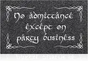 MWAZZLL Funny Doormat No Admittance Except On Party Business Mats Non Slip Outdoor Indoor Welcome Door Mats for Front Door,Entrance,Patio Grey