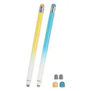 2 Pcs Stylus Pens for Touch Screens, Universal Capacitive Stylus, Blue Yellow