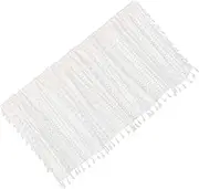 Zerodeko Floral Tassel Window Valance Kitchen Short Curtain Hollow Lace Half Valance Macrame Decor Window Curtain