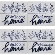 4x LVD Sign Botanical Home Decorative Home/Lounge Wall Decor Ornament 15x13.5cm
