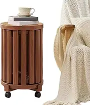 Nesting Tables | Round Nesting End Tables with Wheels,Stacking Stools for Home Entrance Living Room Patio Bedroom Entrance Classroom Gardening Tea Sofa