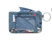 Vera Bradley Women's Blue Cat's Meow Cotton Zip ID Case-NWT