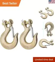 5/16 Clevis Slip Hook with Safety Latch, 18,000 lb Capacity for Heavy Loads