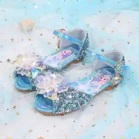 在飛比找ETMall東森購物網優惠-女童愛莎夏季冰雪奇緣水鉆公主鞋