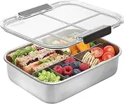 Smash Stainless Steel Bento Lunch Box, 5 Compartments, Black 40041