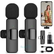 Lavalier Microphone Wireless Audio Video Recording For Android/iPhone