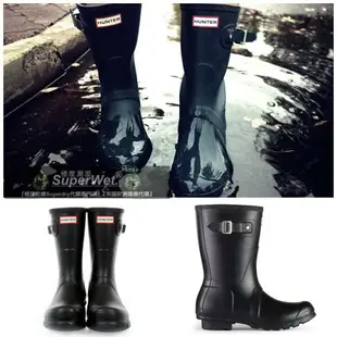 跩狗嚴選 英國 Hunter Short Boots 黑色 霧面 低筒 雨鞋 短筒 雨靴 工程靴 中筒靴