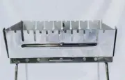 Mangal BBQ Kabab Shashlyk Portable Barbeque Grill 8 Skewer Stainless Steel 2mm