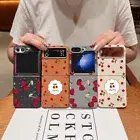 For Samsung Galaxy Z Flip6 Flip5 Flip4 3 Cherry Cute Phone Case Shockproof Cover