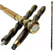 Brass Antique Walking Stick Clock Walking-Stick Maritime Rosewood Décor