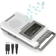 Cassette Player Recorder Converter,Record to Cassettes/B/SD Card via Mic, Portable Cassette to MP3 Mic via U Disk/SD Card or PC, Cassette Tape Play...