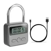 Smart Time Lock LCD Display Electronic Switch USB Rechargeable Timer3361