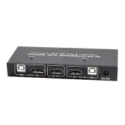 2 x 1 KVM Switch Dual Monitor Displayport 4K 60Hz KVM Switcher 1 Monitors 2 PC
