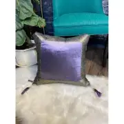 Decorative Pillow Home Decor Tassels Purple