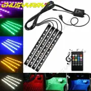 RGB LED Glow Car Interior Lamp Under Dash Footwell Seat Inside Lighting