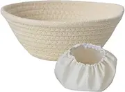 Bannetons Bread Proofing Basket, Round Bread Bannetons Basket, Sourdoughs Baking Supplies, Sourdoughs Starter Bowls, Handmade Rattan Baskets with Liners, for Professional/Home Bakers Baking
