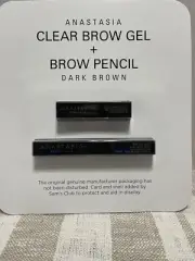 Anastasia Brow Wiz Dark Brown And Mini Clear Brow Gel Bundle