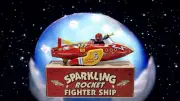 FLASH GORDON SPARKLING ROCKET Fighter Ship New in Box Tin Friction Powered Toy