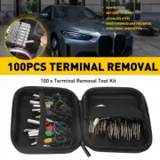 100Pc Pin Wire Ejector Extractor Auto Terminal Removal Connector Puller Tool Kit