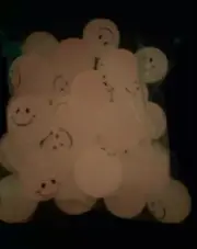 30 GLOW IN THE DARK PINK SMILEY BOUNCY SUPER BALLS, HIGH BOUNCE, SMILE,
