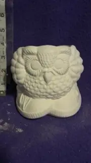 Owl Planter Pot 4" Ceramic Bisque, Ready to Paint