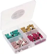 LALADEFIEE 60pcs Small Sanding Bands: Mini Sanding Bands With Mandrel Bit Nails Drill Bits For Acrylic Nails Gel Manicures And Pedicures