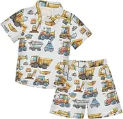 [Caihoyu] Big Boy Button Down Hawaiian Shirts and Shorts Set Baby Boy Shorts Set Summer Outfit