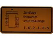 JP Group Dansk 14KV72T Engine Firing Order Decal Fits 1965-1978 Porsche 911 (for: Porsche)