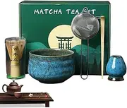 Matcha Set - Matcha Starter Kit 5 Piece Matcha Bowl and Whisk Set, Matcha Accessories, Matcha Watch and Bowl for Thanksgiving