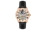 Earnshaw Black Leather Rose Gold Dial Men's Automatic Watch - ES-8006-0E
