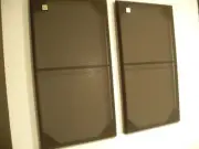 Set of 2 NEW Orig BSR Model 103C 3-Way Stereo Speaker Covers Brown w/BSR Emblems