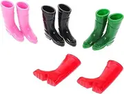 Gadpiparty Plastic Mini Rain Boots Miniature Rain Boots Dollhouse Accessories Boys and Girls Pretend Play Fairy Garden Mini House
