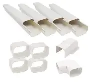 4" 14 Ft Air conditioner Decorative PVC Line Cover Kit for Mini Split and
