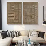 Brown oil painting handmade Wall Art Set of 3 Abstract Painting on Canvas hand painted Texture mordern painting Wall Art Modern Abstract painting Wall Art Wal