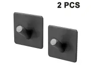 2Pcs Self-Adhesive Towel Hooks Wall Hooks Hangers Anti-Skid Heavy-Duty Waterproof Stainless Steel Hook For Hanging Kitchen Robe Bathroom Towel Home Stick O