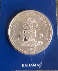 在飛比找Yahoo!奇摩拍賣優惠-巴哈馬銀幣1983年