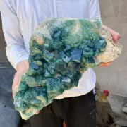 22lb Large NATURAL Green Cube FLUORITE Quartz Crystal Cluster Mineral Specimen