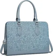 Laptop Bag for Women 15.6 Inch Work Tote Bag for Women,Leather Computer Bags Waterproof Tote Professional Briefcase for Work