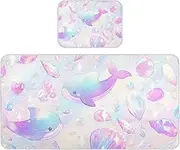 Cooling Baby Mattress pad Protector 28" x 52" Reusable Pads for Bed Washable for Kids Pastel Colorful Sea Animal Dreamy