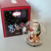 Color Changing LED Light Up Christmas Glass Globe w Santa inside NEW in Box