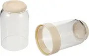 COLLBATH 2pcs Travel Toothbrush Holder: 8.6x3.1" Portable Tooth Brushing Cup - Clear Empty Mouthwash Cup - Ideal For Home And Travel Easy To Clean