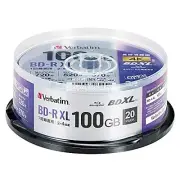 Verbatim 100GB Blu-ray Disc 20-Pack BD-R XL Printable 4X Speed VBR520YP20SD4