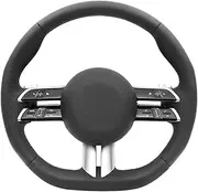 Leather Steering Wheel，Compatible With Mercedes Benz W117 W166 W177 W197 W205 W212 W213 W216 W217 W218 W222 W253 W257 W463 W464 GLE G63 C63(Full set)