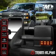 Fits 2014-2018 Sierra/Silverado[POWER+HEAT+REVERSE+AMBER LED]Towing Side Mirror
